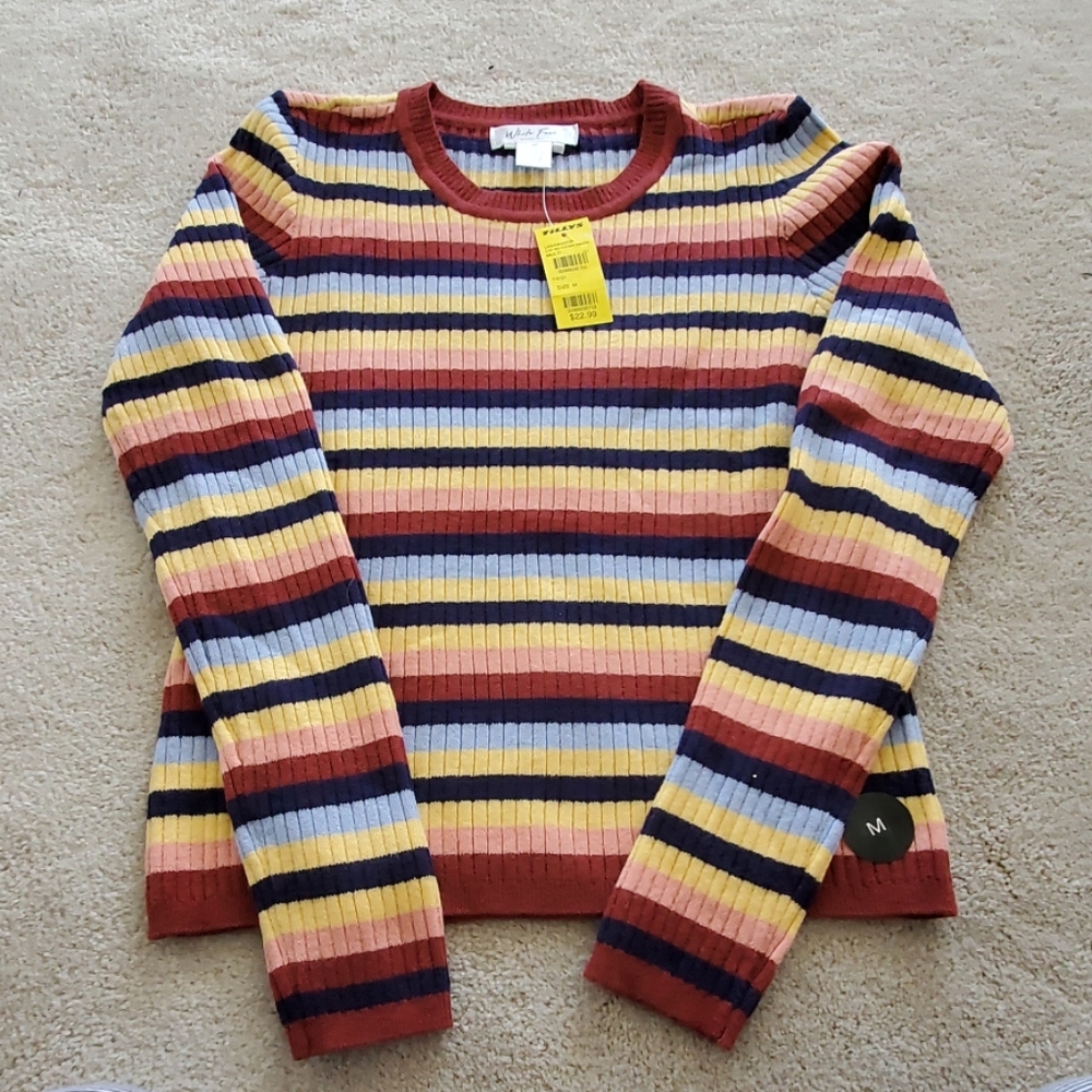 Multicolored stripe sweater